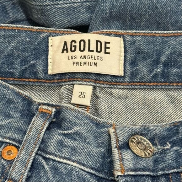 Agolde Jamie Feel Good Relaxed High Rise Crop Jeans Capsule Comfort Coastal 25 - Picture 7 of 11